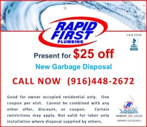 $25 Off New Garbage Disposal