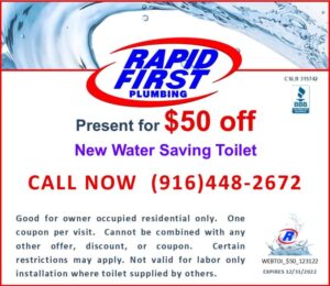 $50 Off New Water Saving Toilet